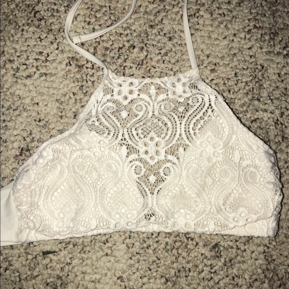 Beautiful lace swim top!